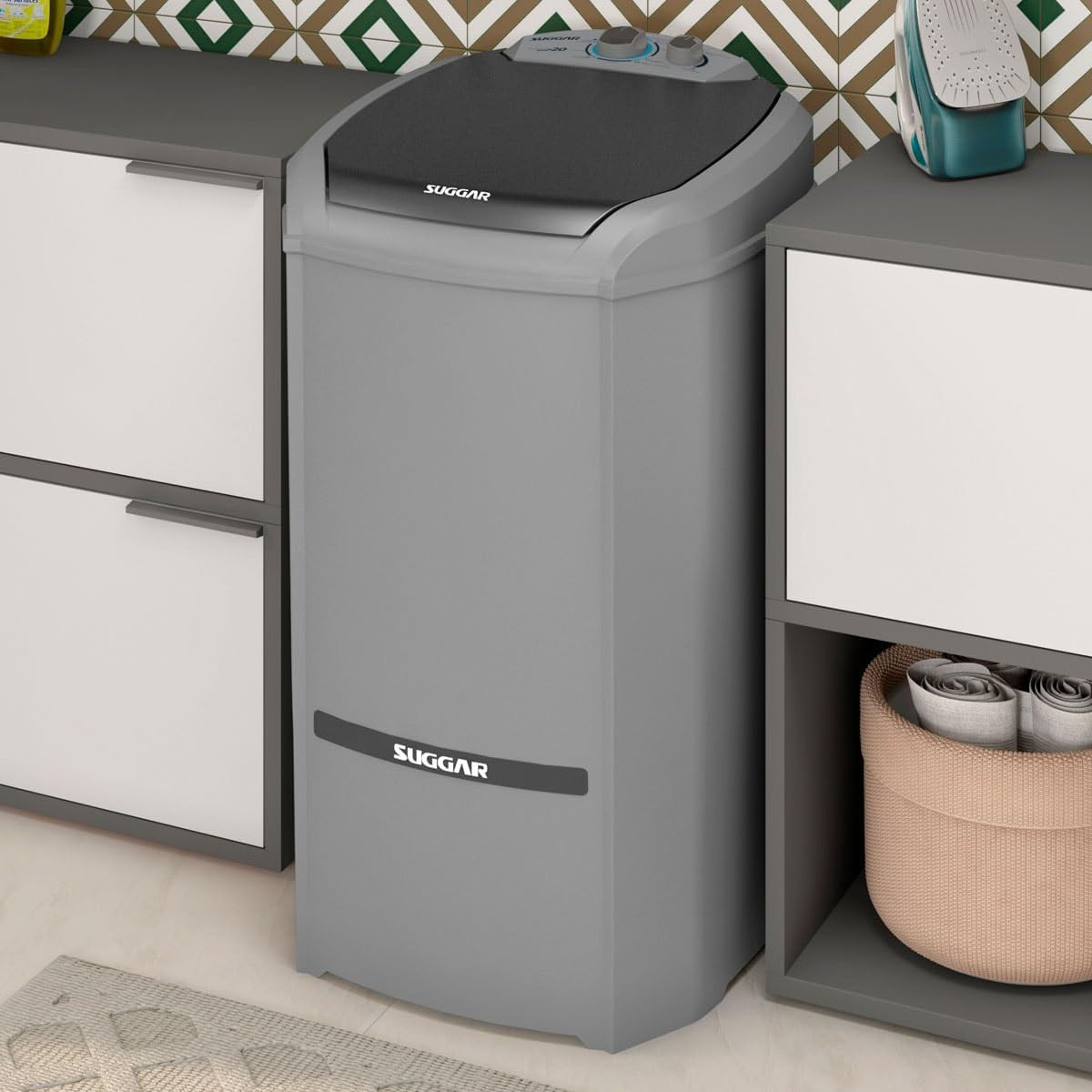 SUGGAR LAVADORA DE ROUPAS LAVAMAX ECO 20KG 110V PRATA LE2001PR