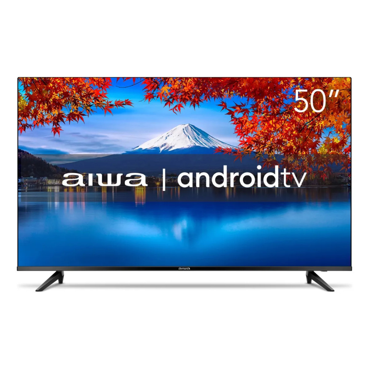 Smart TV AIWA 50” Android 4K Borda Ultrafina HDR10 Dolby Áudio AWS-TV-50-BL-02-A