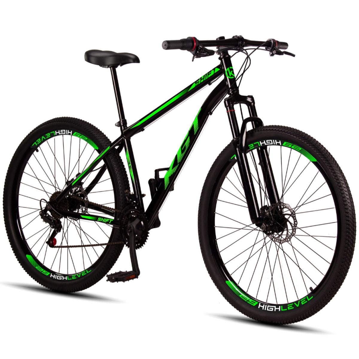 Bicicleta Aro 29 KGT Aço Carbono Freios a Disco Suspensão 21 Marchas