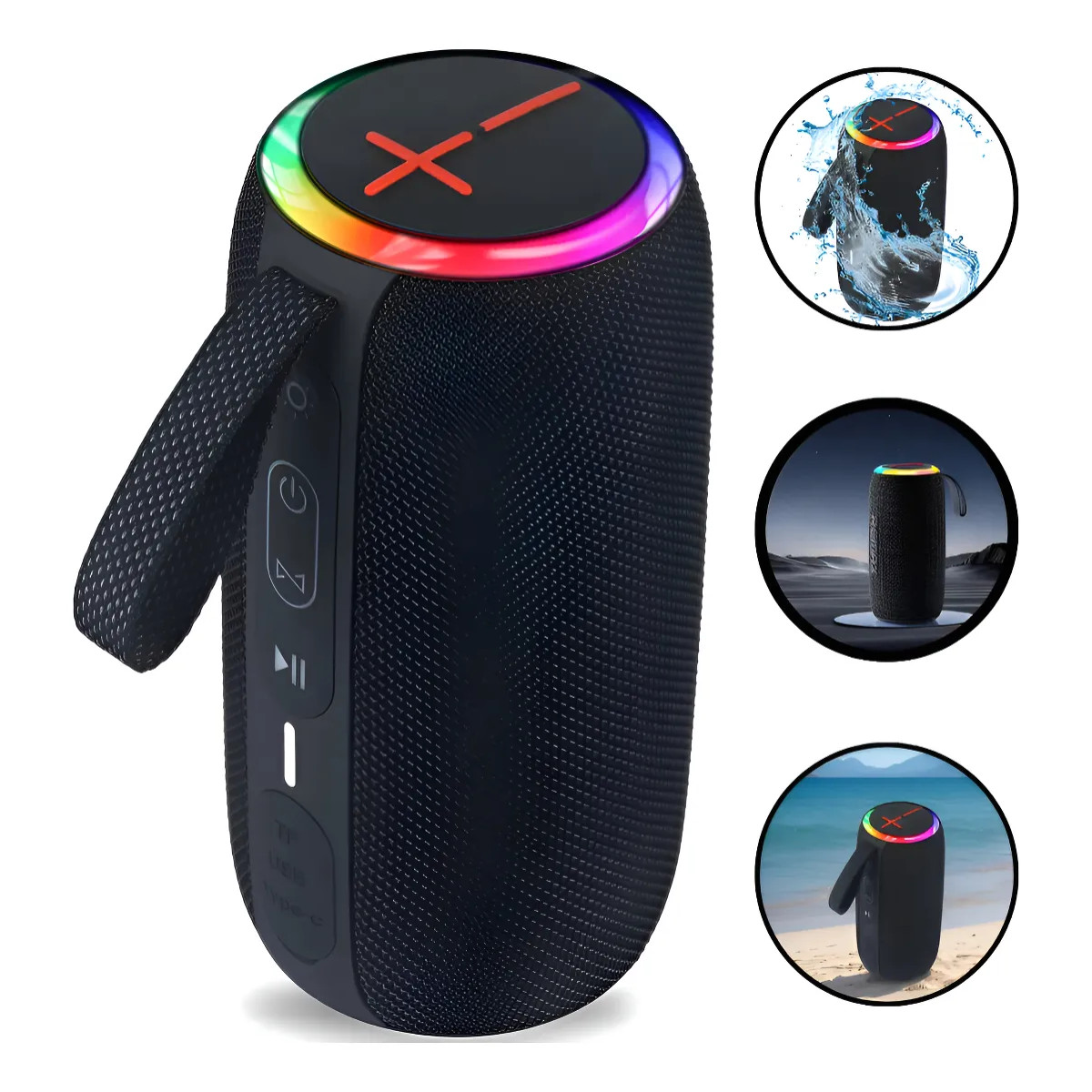 Caixa De Som Potente 100w Bluetooth Pro Bass Boost Alta