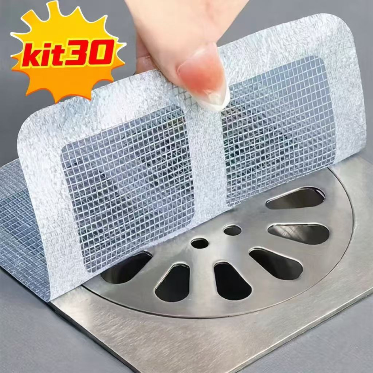 Kit 20 Protetores de Ralo Adesivos com Tela Descartável Anti Entupimento e Anti Insetos