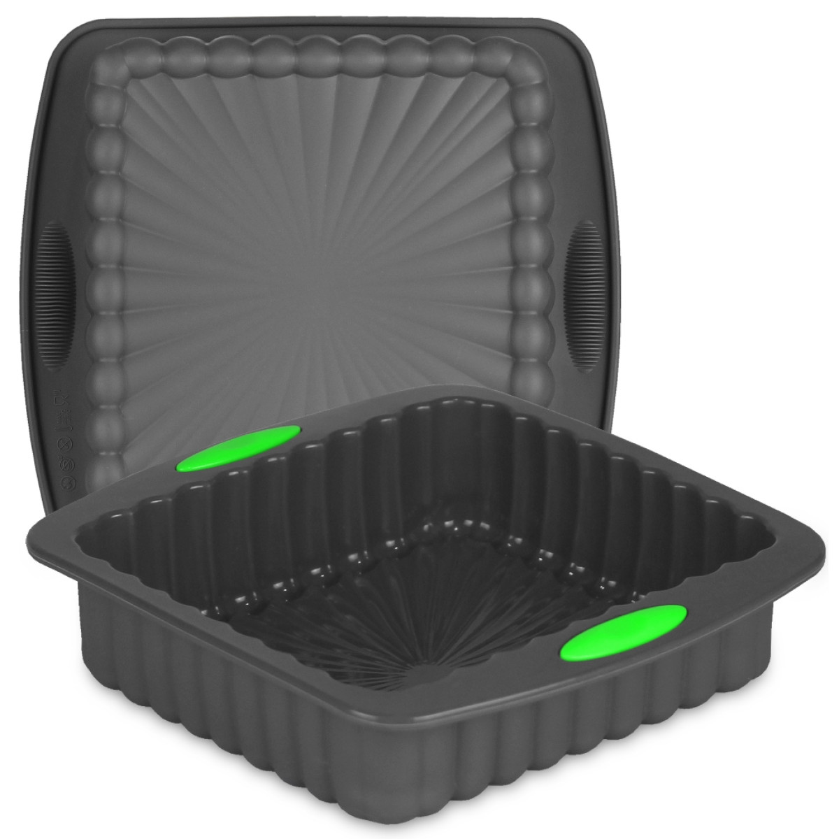 Assadeira Forma De Silicone Quadrada Para Bolo Pudim Torta Mousse Forno Freezer geladeira Livre BPA