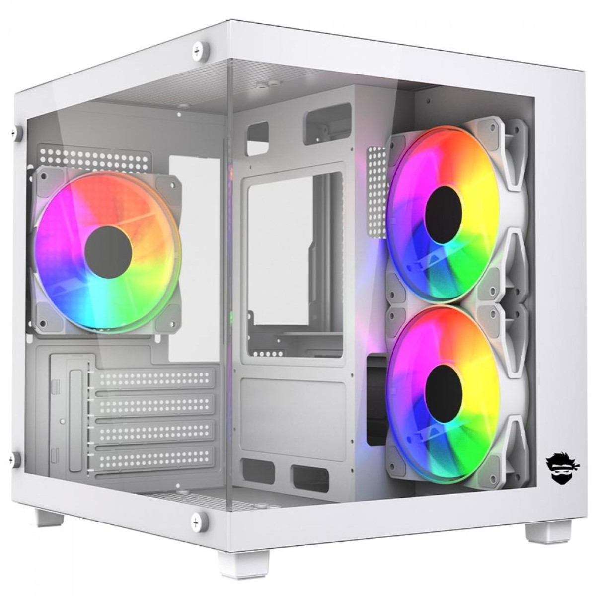 Gabinete Gamer Ninja Ryomaru, Mini Tower, Vidro Temperado, mATX, Sem Fonte, Com 3 Fans,GN-CS-RMMAW3F
