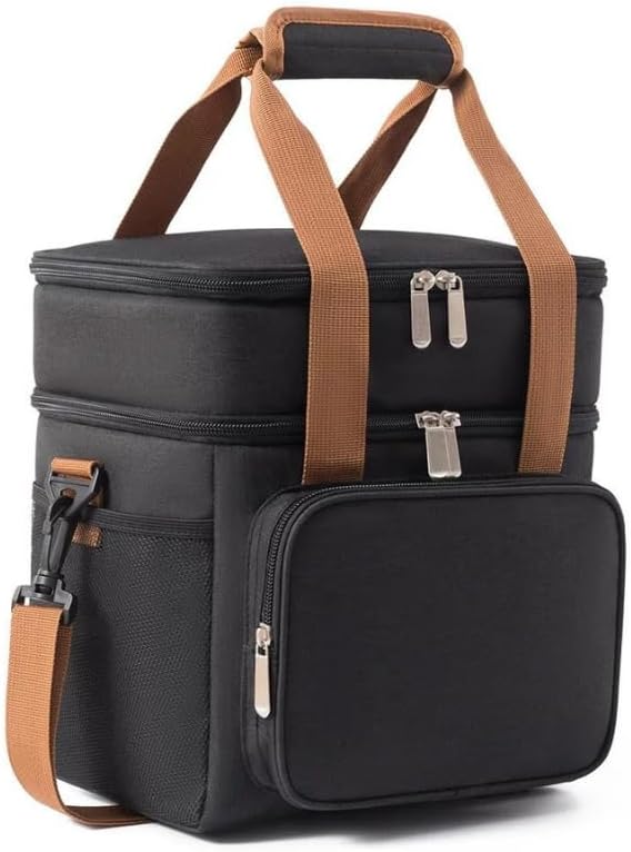 Bolsa Térmica Grande Espaçosa Dois Compartimentos Lancheira Para Marmita