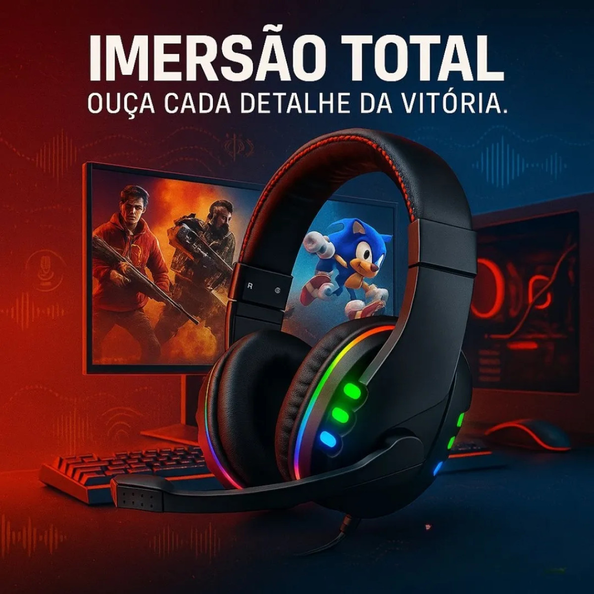 Fone De Ouvido Gamer Headset Office Call Reunião Compátivel Ps4 Pc Xbox One Series S/x P2 Cor Preto Casenn