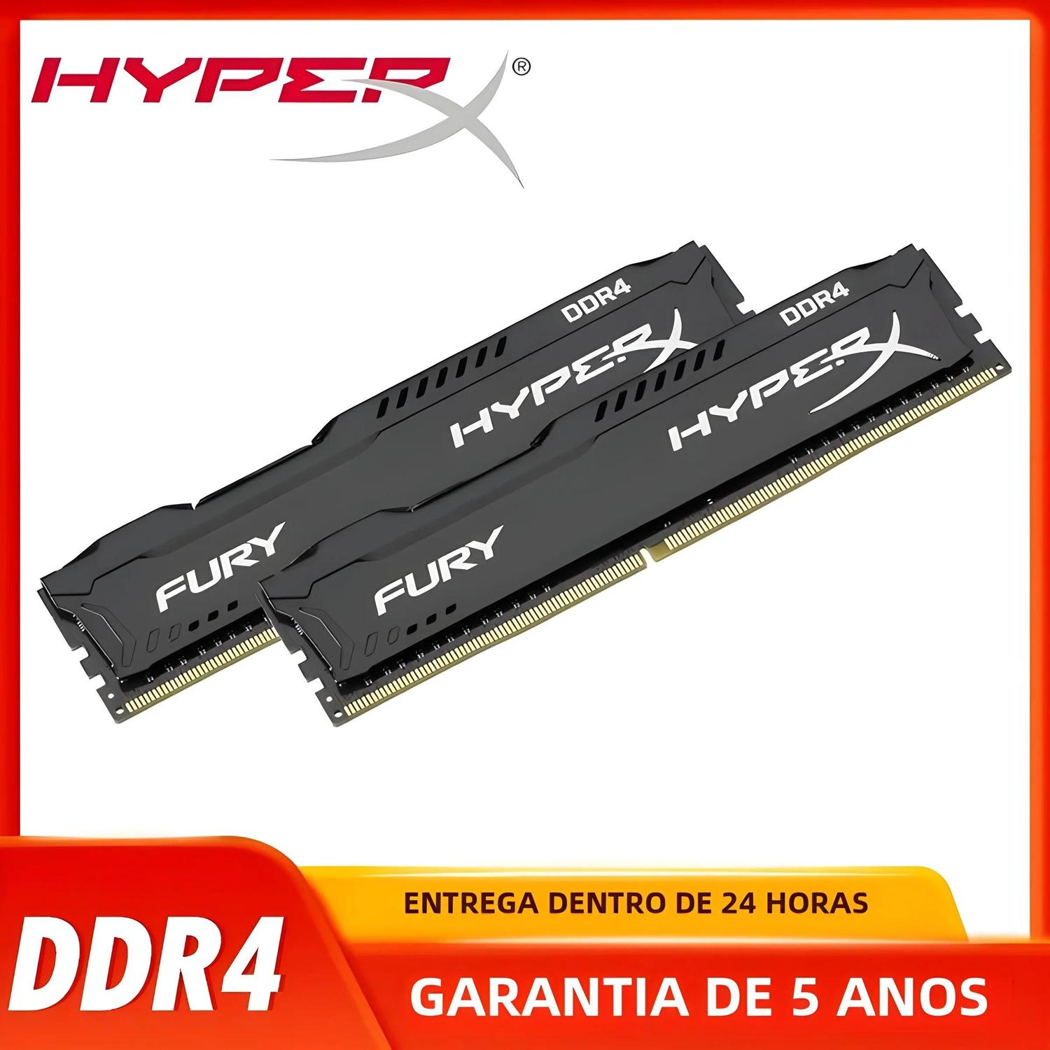Memória RAM HyperX Fury DDR4 - 16GB 2666Mhz