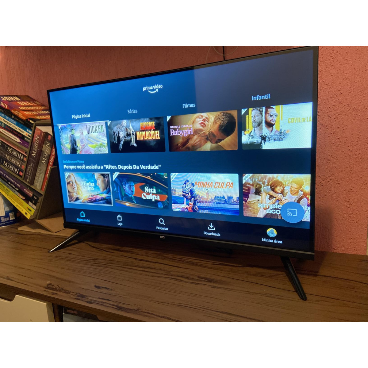 Smart TV HQ 32" HD tela sem bordas Androind 12 design slim HQS32NKHM