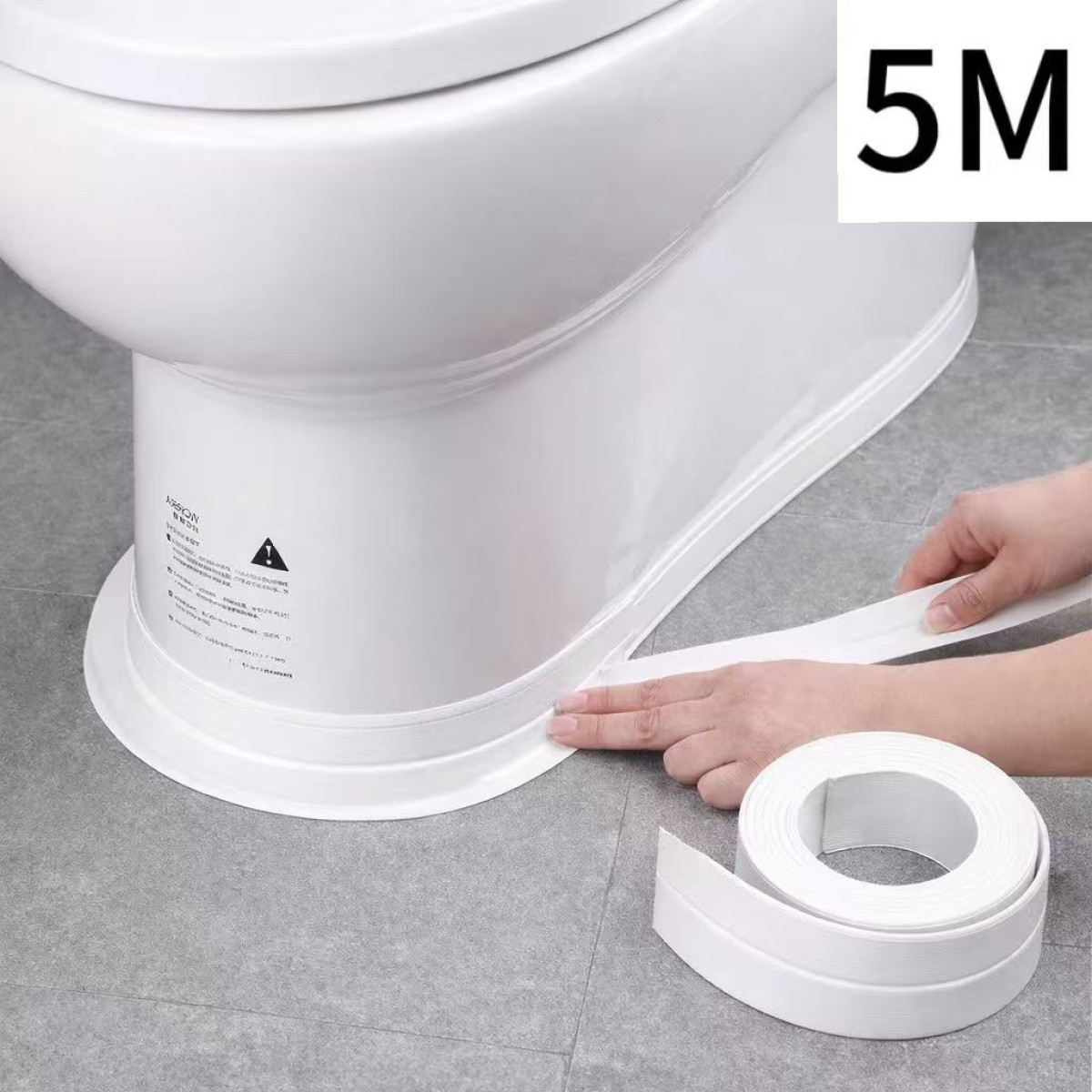 Kit 1/2/3Fita Adesiva de Vedação PVC 5M Impermeável Multiuso para Cozinha e Banheiro