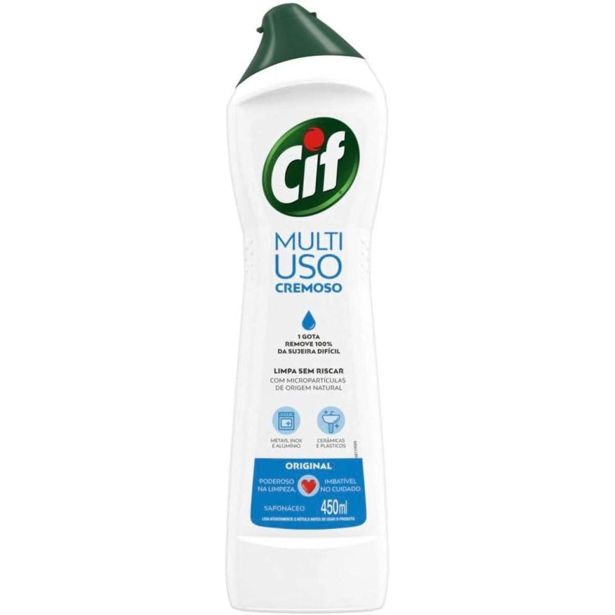 Cif Cremoso Limpeza Milagrosa Remove 100% Da Sujeira 450 Ml