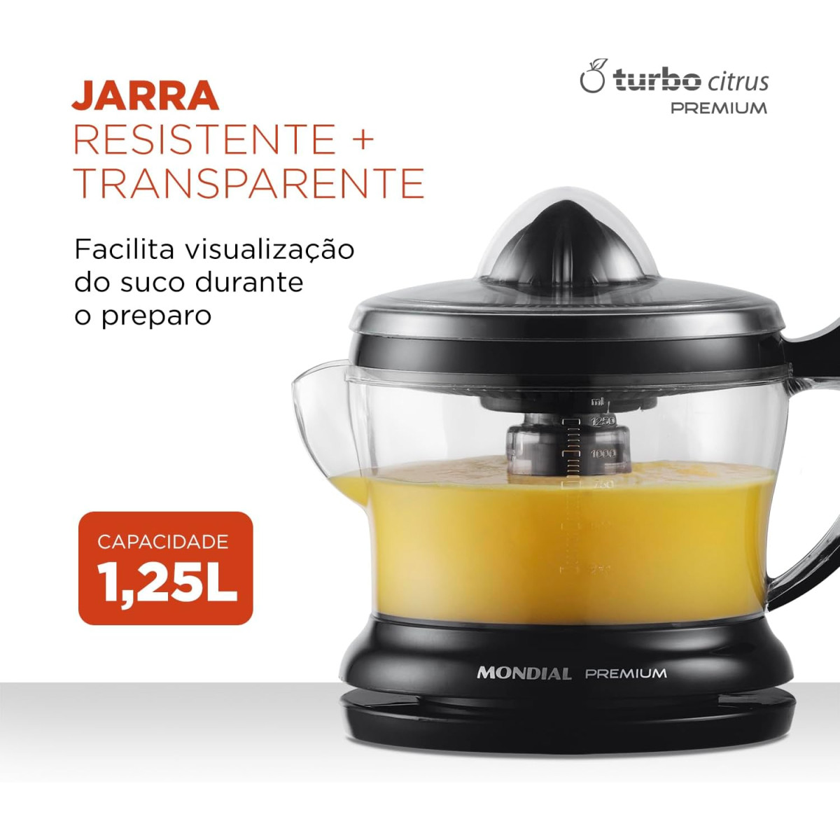 Espremedor Premium MONDIAL, Preto, 30W, 220V - E-02