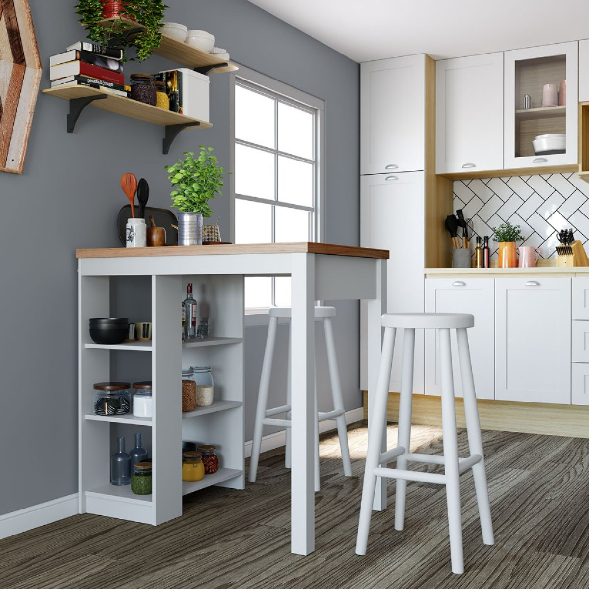 Bancada Cozinha Gourmet Ditália 3 Prateleiras CD-1022