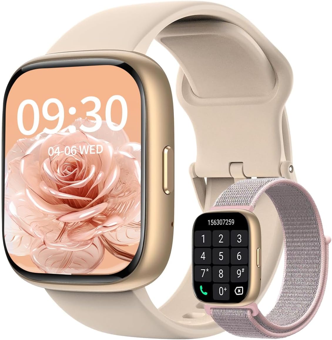 Relogio Smartwatch Feminino, Tela HD de 1,8" Relógio Smartwatch com Alexa