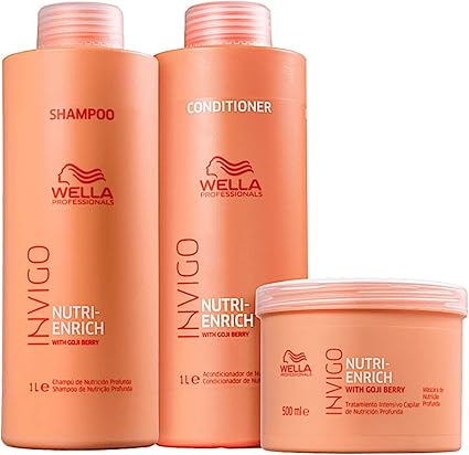 Kit Wella Professionals Invigo Nutri-Enrich - Shampoo 1000ml + Condicionador 1000ml + Máscara 500ml