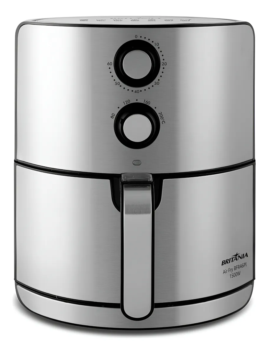 Air Fryer Antiaderente 4,6L 1500W BFR46PI Prata Britânia