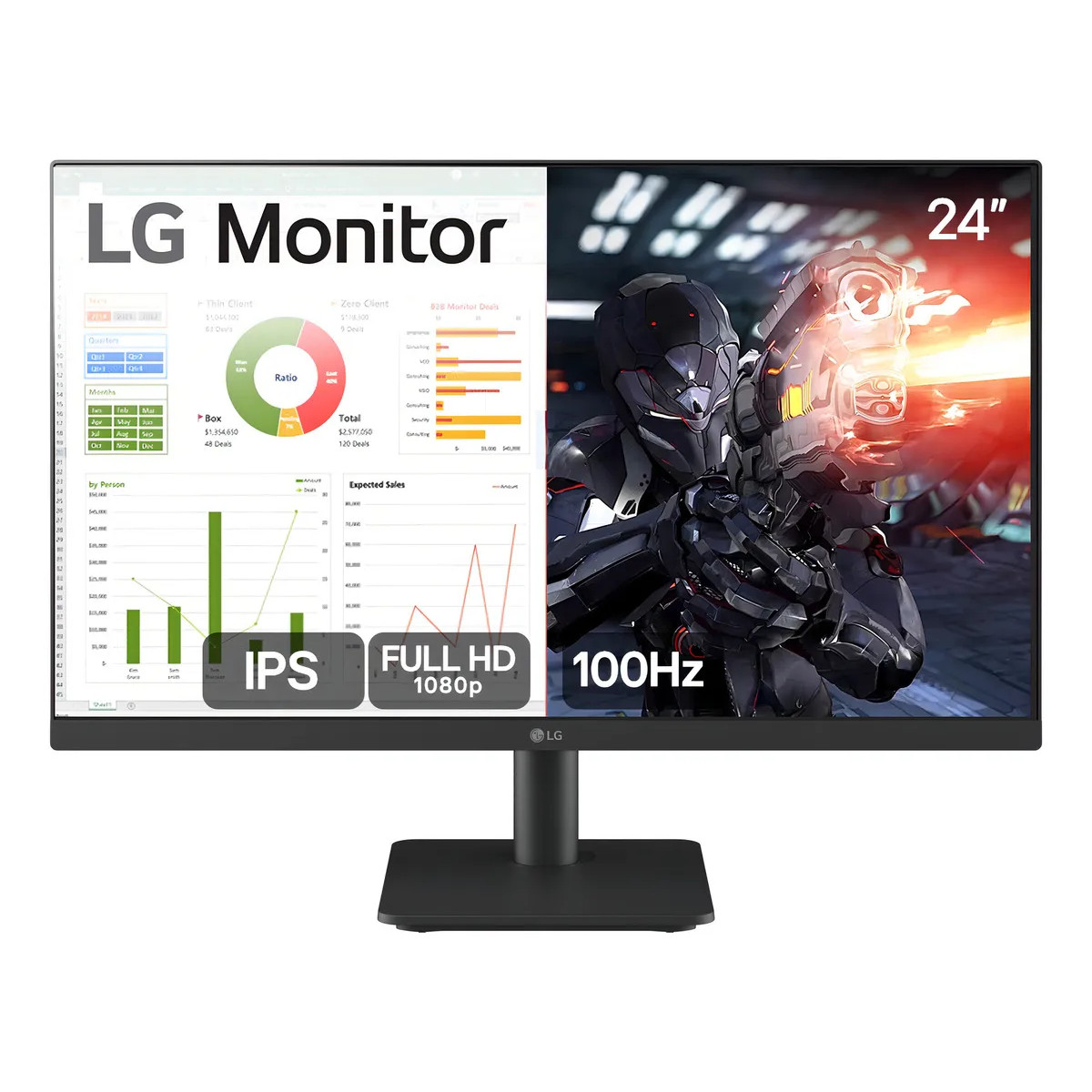 Monitor PC Gamer LG 24MS500 24” IPS 100Hz Full HD HDMI 2x