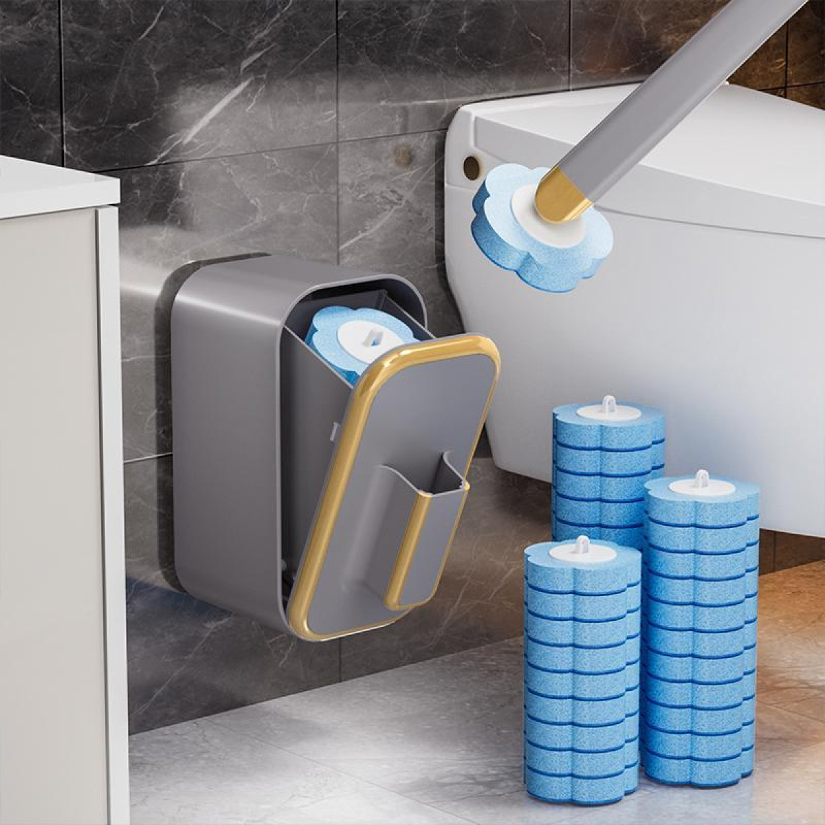 Escova para limpeza de uso sanitário OU refil de esponja descartável