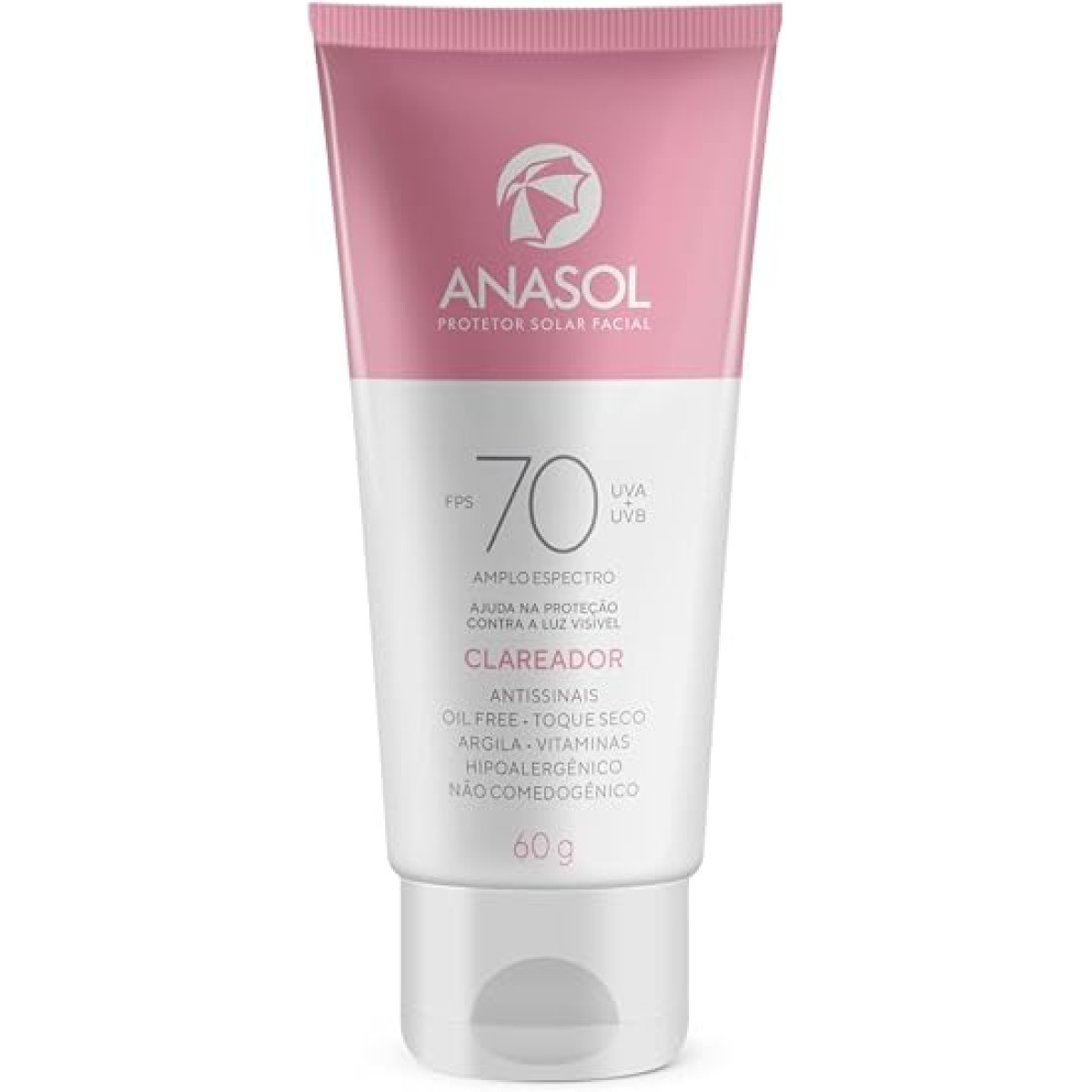 Anasol Protetor Solar Facial FPS 70 Clareador - 60 g