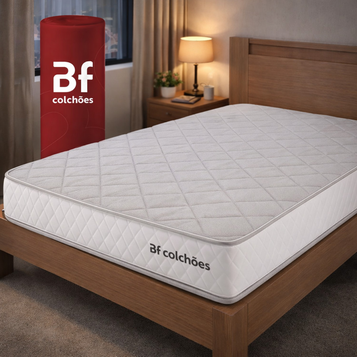 Colchão Casal Ortopédico de Espuma D33 a Vácuo 138x188cm BF Colchões