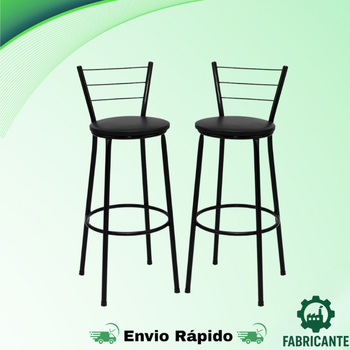 Banquetas com Encosto Alto Jogo Com 2 Cozinha Bar Balcão Bancos Direto da Fabrica