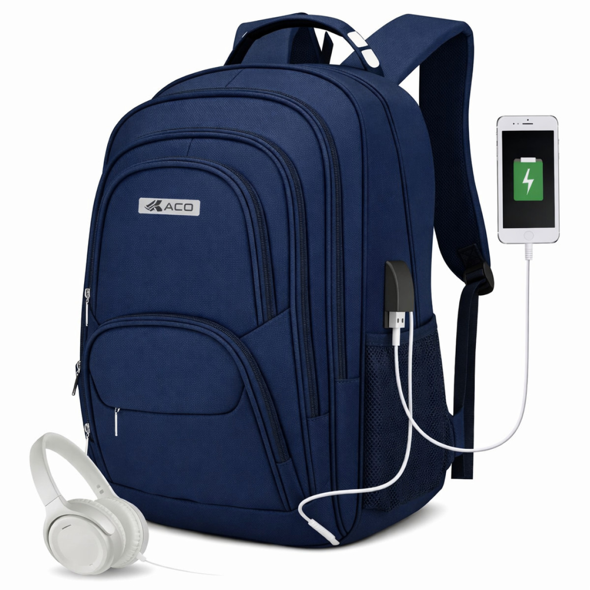 Mochila para Escola Reforçada com Entrada USB Impermeável