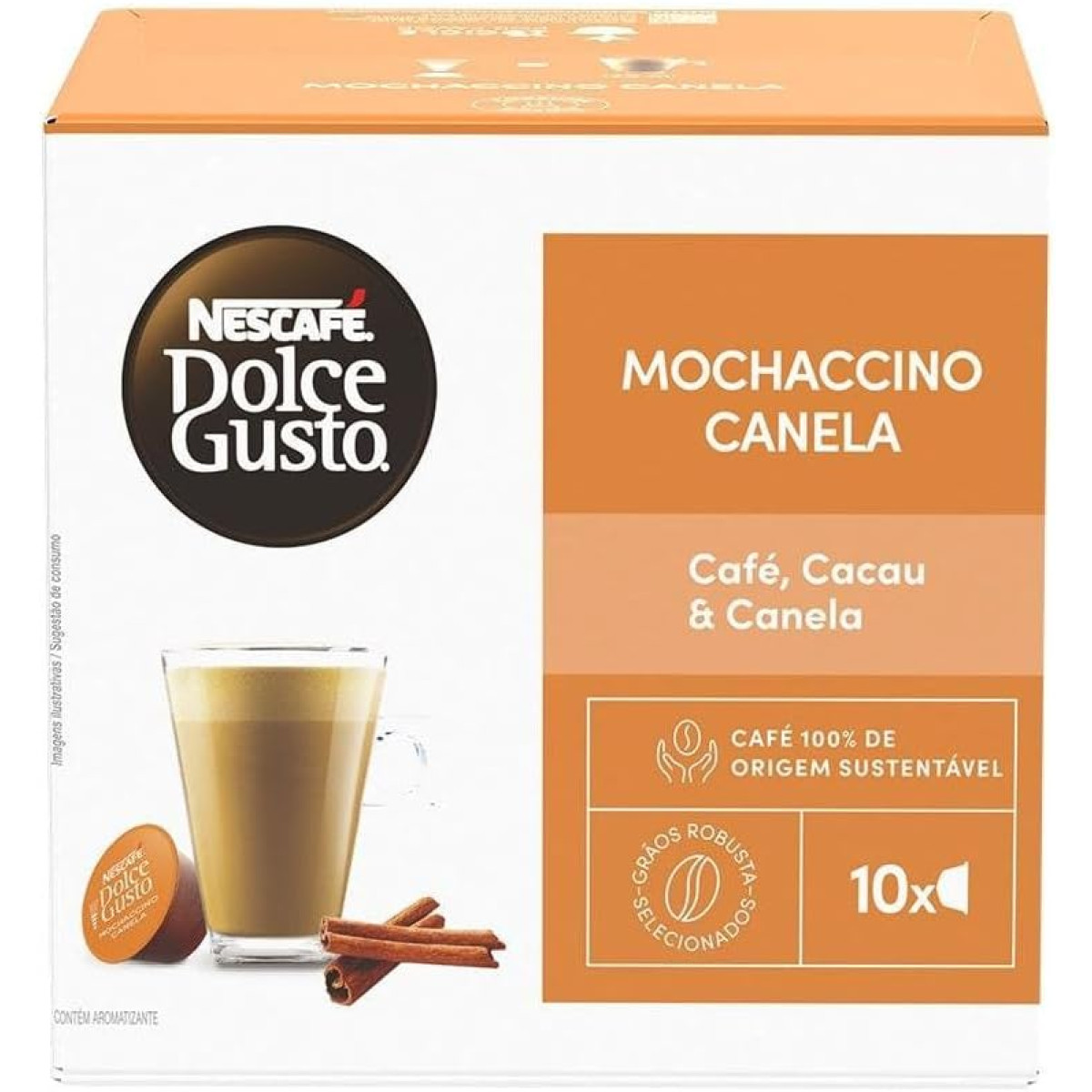 Café em Cápsula NESCAFÉ DOLCE GUSTO Mochaccino Canela 10 Cápsulas