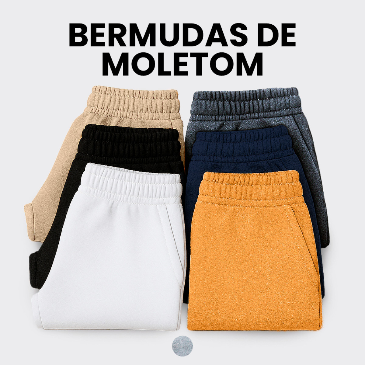 Bermuda Moletom Masculina Plus Size G1 ao G6 Confortável Leve e Macio Dia a Dia Treino Lazer Básica