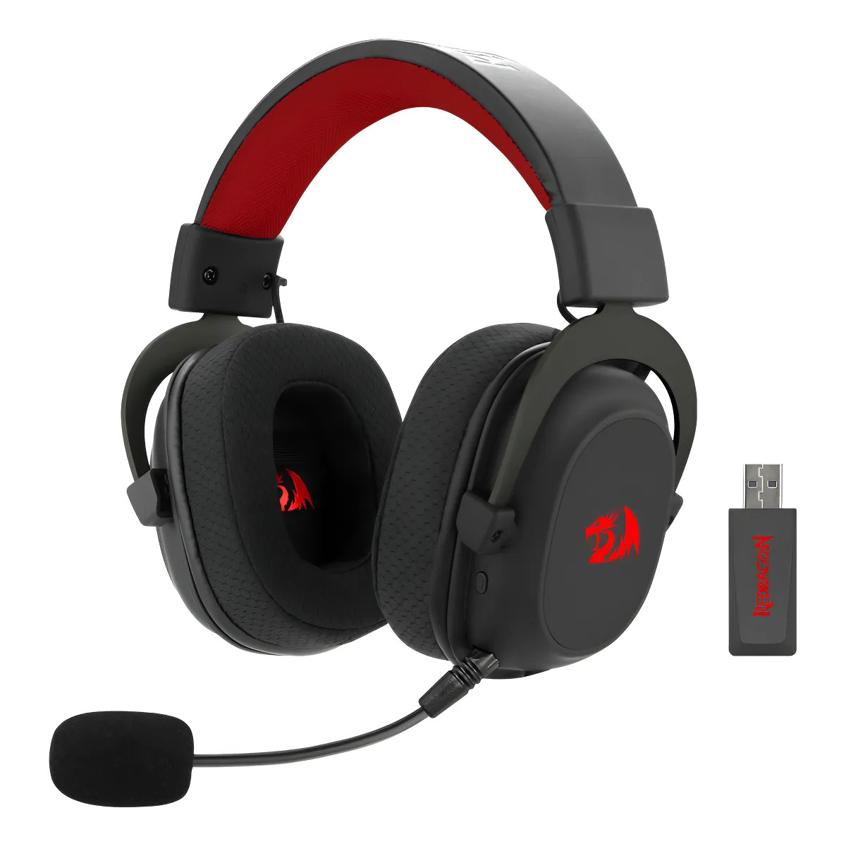 Headset Gamer Redragon H510-Pro Zeus Rgb Wireless 7.1 53mm Preto