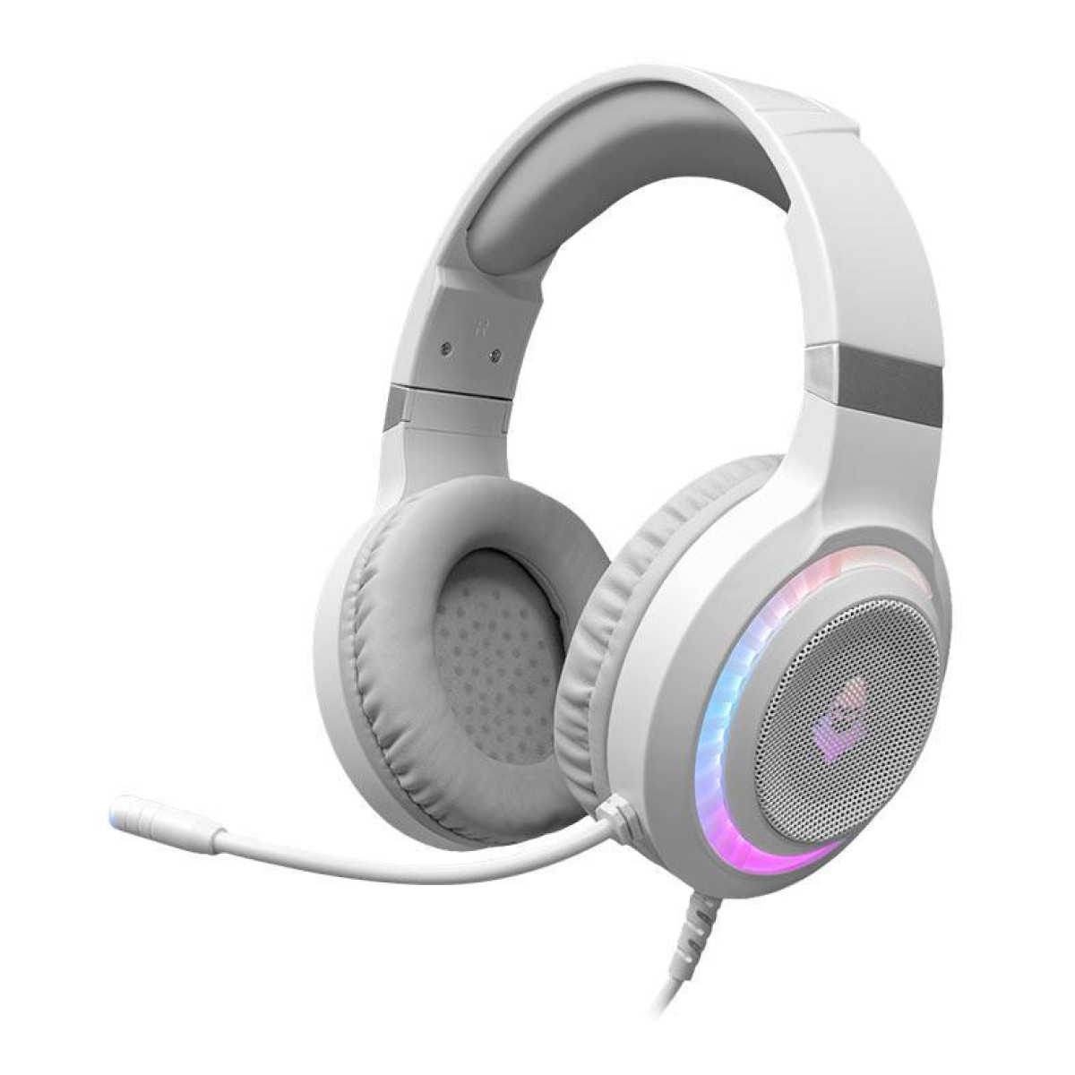 Headset Gamer Mancer Twilight, Rainbow, Drivers 50mm, Branco, MCR-TLT-WH01