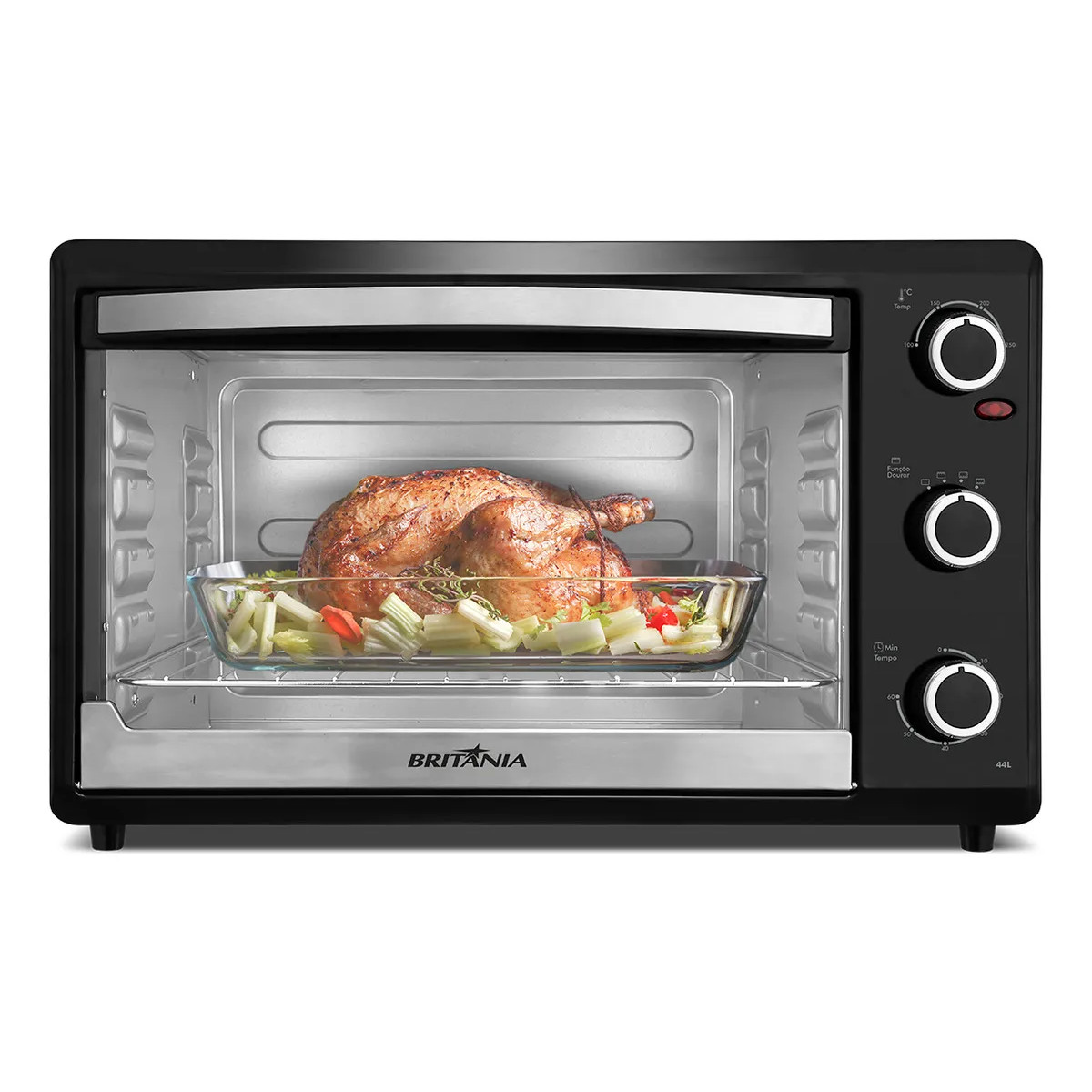 Forno Elétrico Britânia 44L Preto Dupla Resistência 1500W BFE44P 127V