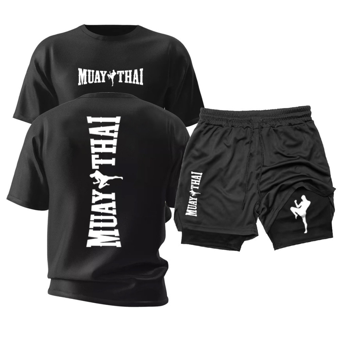 Kit Camiseta Algodão Short Dry Fit  Muay Thai  Academia Treino Toji Behind Anime Maestria