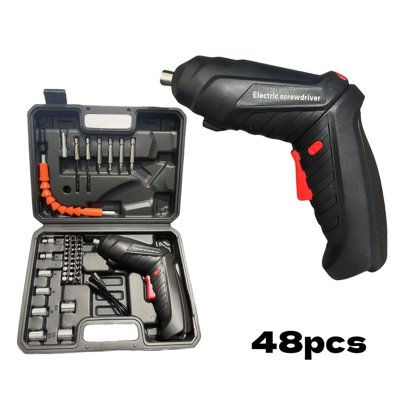 kit Parafusadeira/furadeira 48 Pçs À Bateria Carregador Usb (Dupla posição) Oferta especial