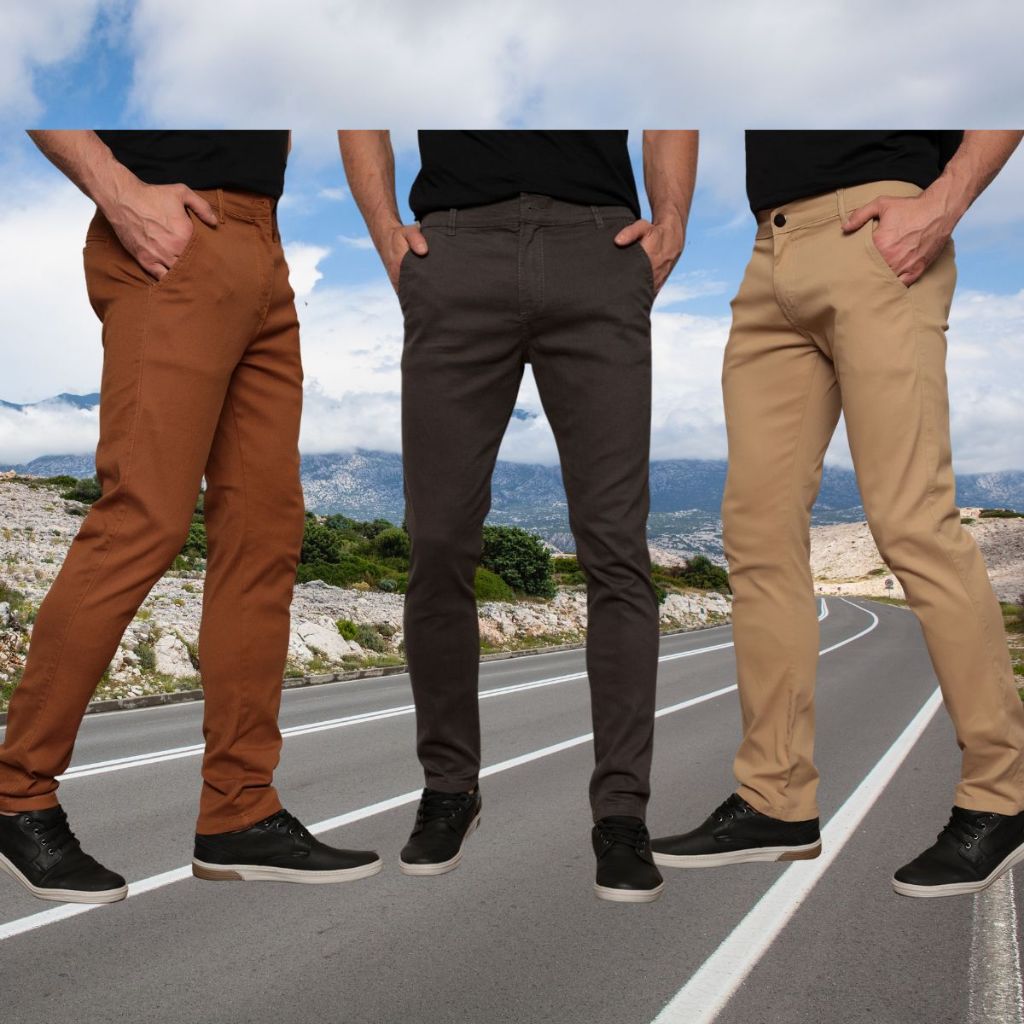 Calças Sarja Masculina Jeans Colorido Slim Oferta especial de fábrica de vendas diretas bolsa de faca